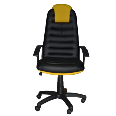 Кресло Примтекс Плюс Tunis P combi D-5/S-98 (Tunis P combi D-5/H-2240), черный с желтым